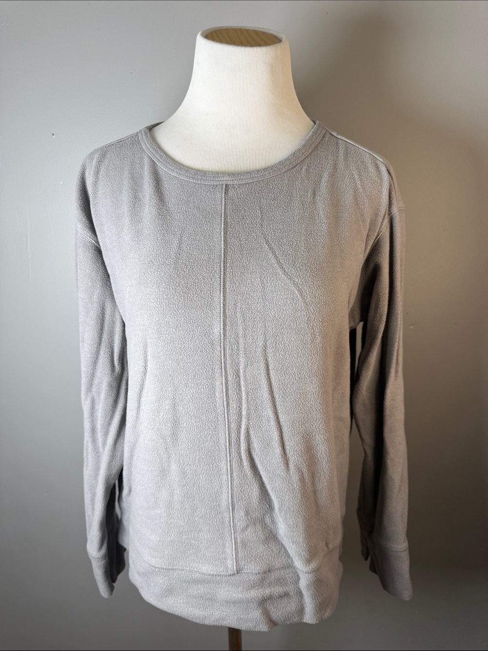 Light Gray Crewneck Pullover fleece shirt
